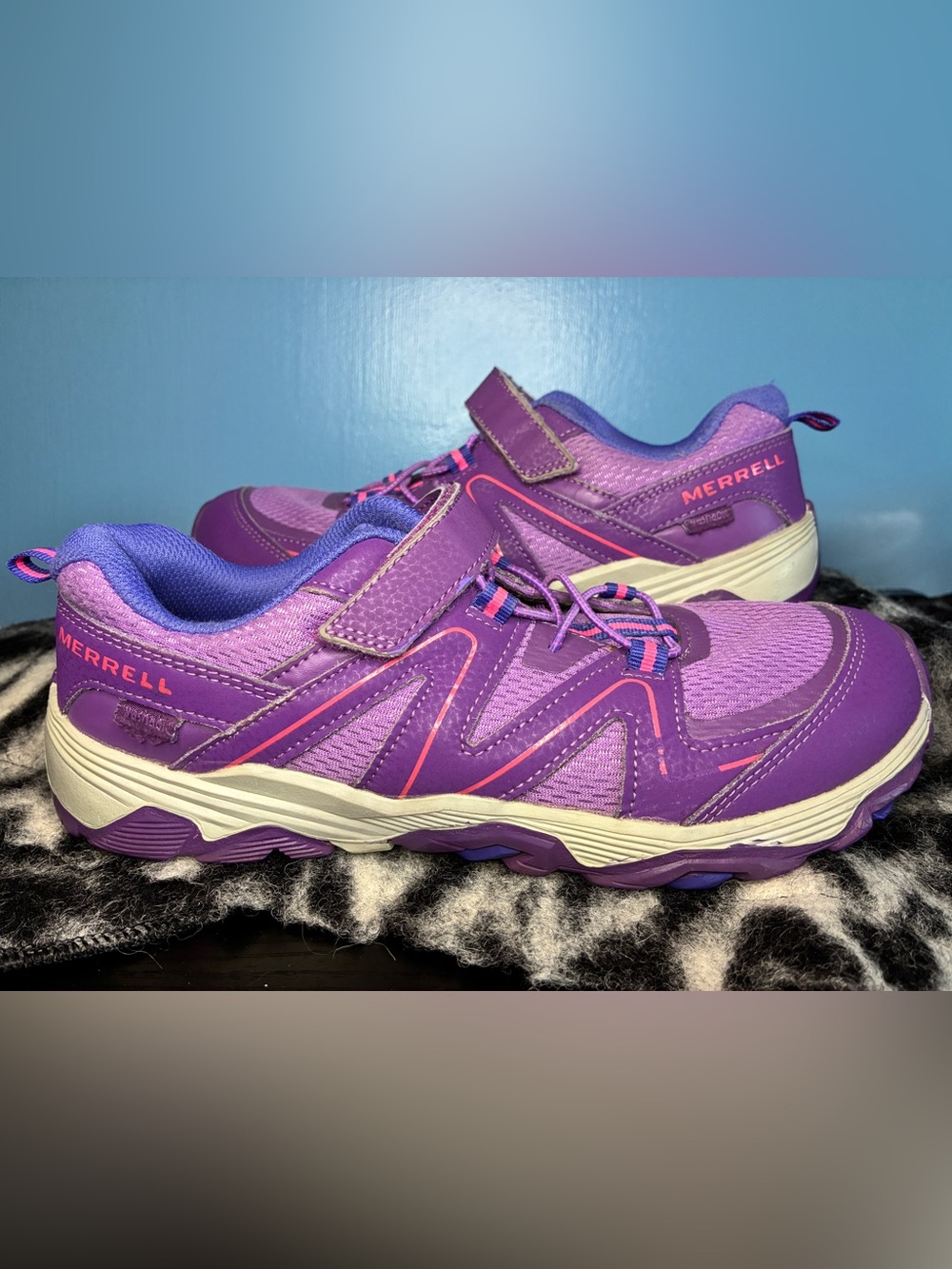 Merrell Purple Athletic Shoes with Pink Trim